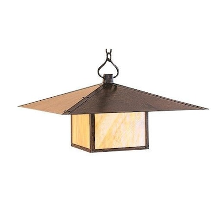 Arroyo Craftsman 30" Monterey Pendant Without Overlay (Empty), Rustic Brown, Cream Glass MH-30ECR-RB